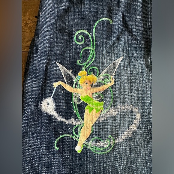 Vintage 2000s Disney Tink denim skirt - Size 2 - Picture 2 of 5